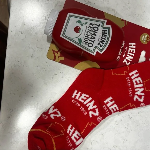 Heinz Red Kid's Socks and Dog Toy Set - Picture 2 of 2